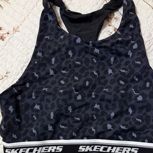 Skechers Dark Patterned Sports Bra
